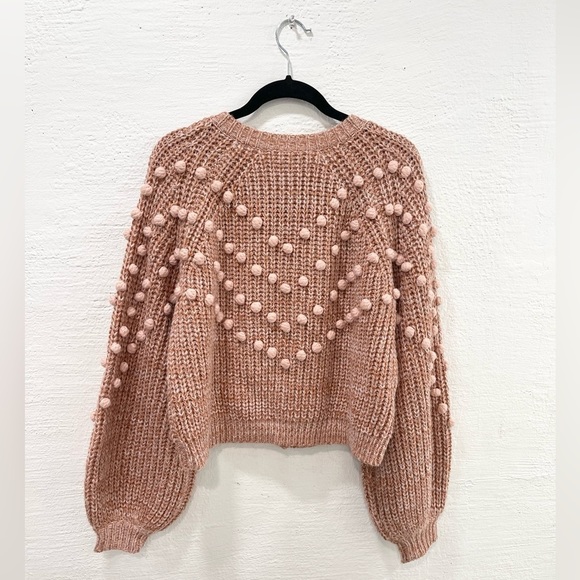 The Great Marled Bobble Cardigan Sweater Pink Savanna Rose Size 0 - Picture 5 of 6